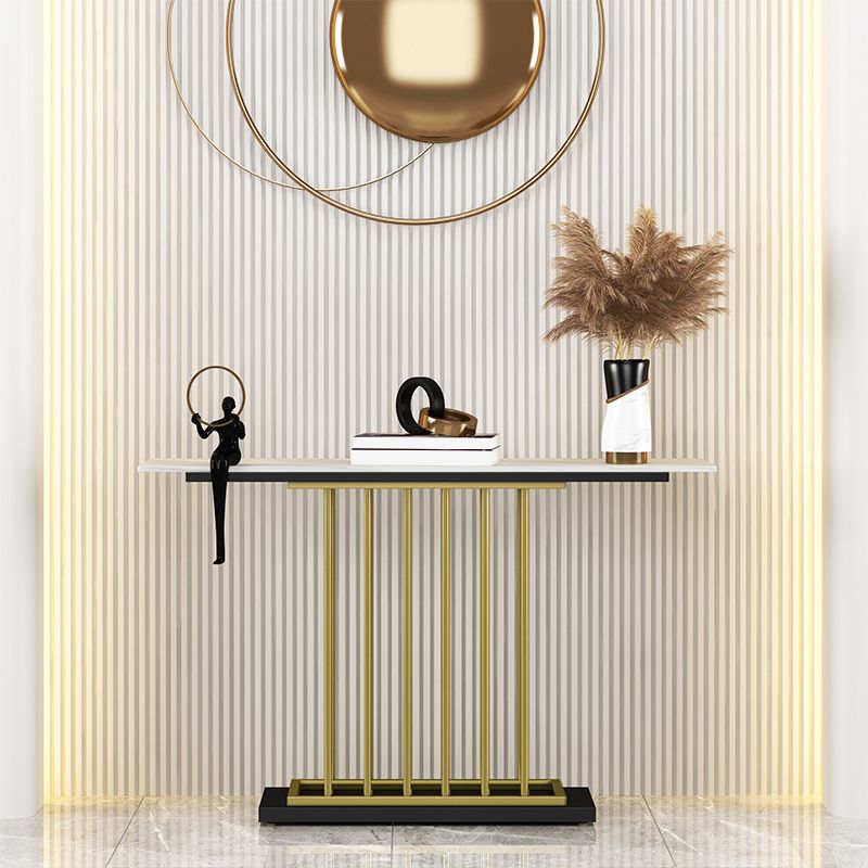 Table de console rectangle contemporaine table de canapé de console finition antique