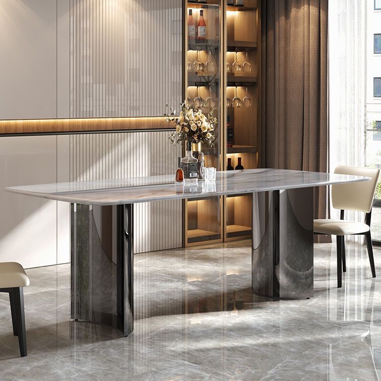 Pedestal Dining Room Table Rectangle Dinner Room Kitchen Table