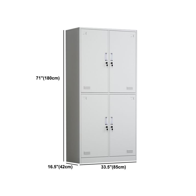 Metal Hinged Wardrobe Armoire Contemporary Wardrobe Cabinet for Home Clearhalo 'Armoires & Wardrobes' 'armoires_wardrobes' 'Bedroom Furniture' 'furn' 'furn_armoires_wardrobes' 'Furniture' 1200x1200_e22de61a-2577-491d-b212-d85bba172225