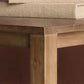 17"H moderner Couchtisch aus massivem Holz, Kaffee-Cocktailtisch mit Stauraum