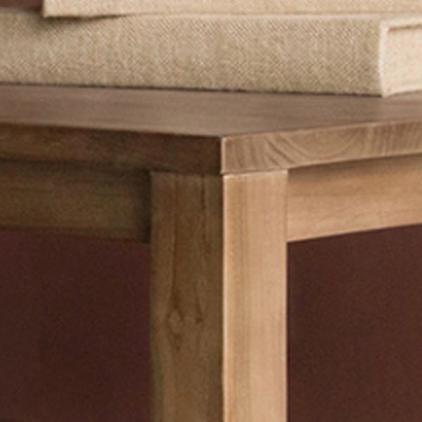 17"H moderner Couchtisch aus massivem Holz, Kaffee-Cocktailtisch mit Stauraum