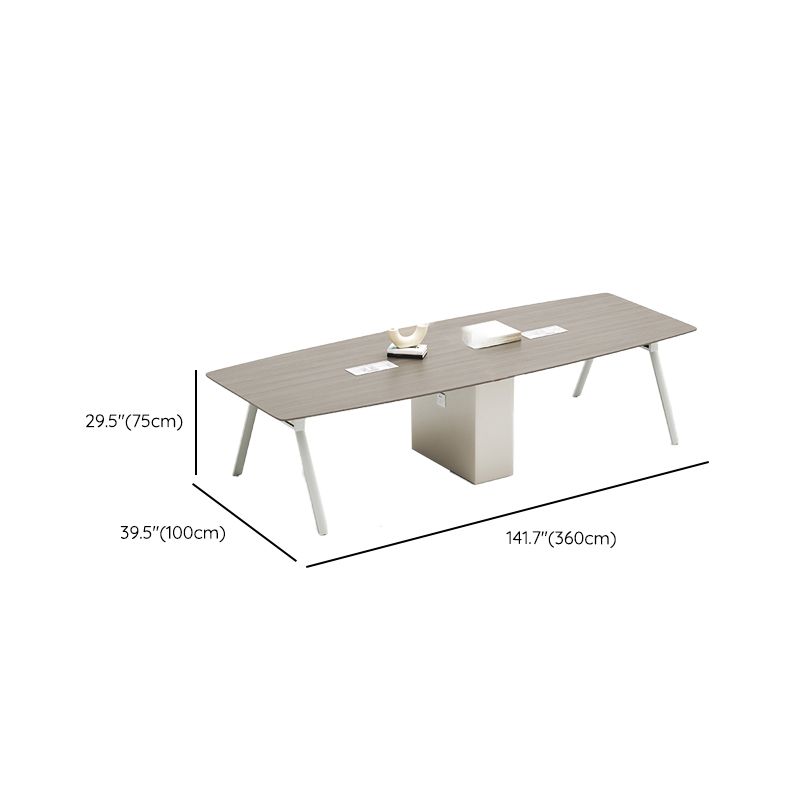 29.25-inch H Hedendaagse kantoorbureau Geproduceerd Wood Oval Writing Desk