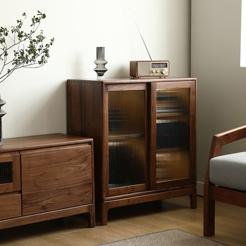 Mid-Century Modern Rectangle Accent Cabinet Solid Wood Brown Accent Cabinet Clearhalo 'Cabinets & Chests' 'cabinets_chests' 'furn' 'furn_cabinets_chests' 'Furniture' 'Living Room Furniture' 1200x1200_e22f2632-dd47-4223-9ee6-62eccdbce771