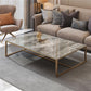Glam Slate Coffee Table Rectangle Gold Frame Coffee or End Table Clearhalo 'Coffee & Accent Tables' 'Coffee Tables' 'coffee_tables' 'furn' 'furn_coffee_tables' 'Furniture' 'Living Room Furniture' 1200x1200_e2308ea8-e3d8-4c58-bfc1-a509f220c679