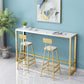 Glam Style Gold 41.3"H Bar Table Marble White Rectangle Top Bistro Table for Living Room Clearhalo 'Bar Furniture' 'Bar Tables' 'bar_tables' 'furn' 'furn_bar_tables' 'Furniture' 'furniture_bar_tables' 'Kitchen & Dining Furniture' 'kitchen&dining_furn' 'kitchen' 1200x1200_e231dea6-e954-40e0-b831-e80308a33daa