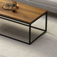 17.7" Tall Wooden Rectangle Top Coffee Table Iron Frame Base Cocktail Table Clearhalo 'Coffee & Accent Tables' 'Coffee Tables' 'coffee_tables' 'furn' 'furn_coffee_tables' 'Furniture' 'Living Room Furniture' 1200x1200_e231f820-5286-40d2-884d-aab40169e8b5