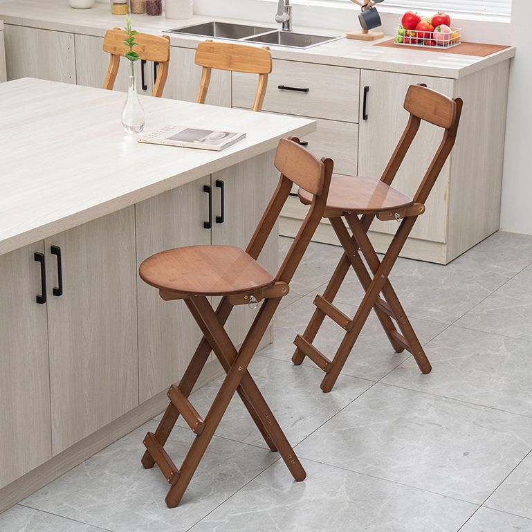 Modern Wood Folding Bar Stool Footrest Low Back Counter Stool for Kitchen Clearhalo 'Bar Furniture' 'Bar Stools' 'bar_stools' 'furn' 'furn_bar_stools' 'furniture_bar_stools' 'Kitchen & Dining Furniture' 'kitchen&dining_furn' 'kitchen' 'kitchen_furn' Furniture' 1200x1200_e2323f57-6519-454e-b3b2-7a999bf214ca