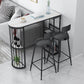 Modern Bar Dining Table with Shelves Iron Base Bar Height Cocktail Table Clearhalo 'Bar Furniture' 'Bar Tables' 'bar_tables' 'furn' 'furn_bar_tables' 'Furniture' 'furniture_bar_tables' 'Kitchen & Dining Furniture' 'kitchen&dining_furn' 'kitchen' 1200x1200_e232e8b4-c3dc-4fba-a07f-f6cc48e9baba