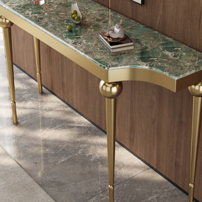 Glam Free Form End Table with Stainless Steel Bracket for Hall