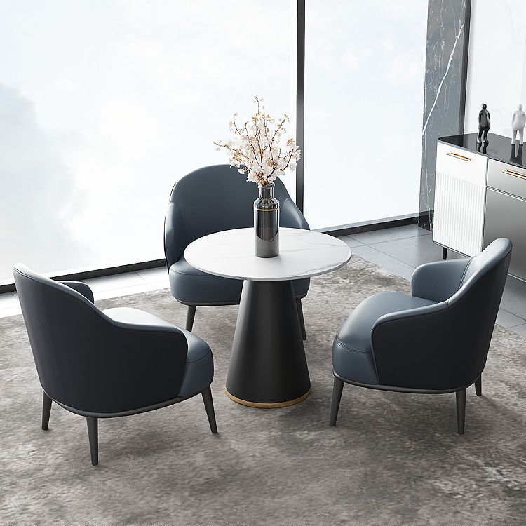 Round Table Dinette Table Contemporary Stone Dinner Room Table with Pedestal Base Clearhalo ' dining_table' 'Dining Tables & Seating' 'Dining Tables' 'furn' 'furn_dining_table' 'Furniture' 'furniture_dining_table' 'Kitchen & Dining Furniture' 'kitchen&dining_furn' 'kitchen' 'kitchen_dining_table' 1200x1200_e23552e8-c80a-413b-a34e-4391fb29e444