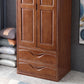 Traditionele garderobe armoire massief houten garderobe kast met planken