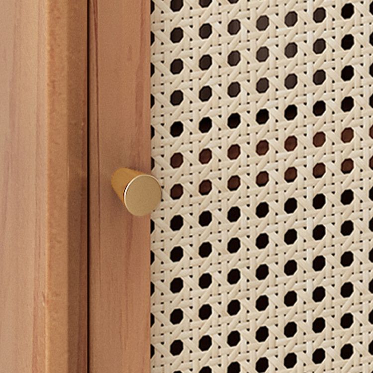 Rattan -Bett Nachttisch moderner minimalistischer Nachttisch mit Beinen