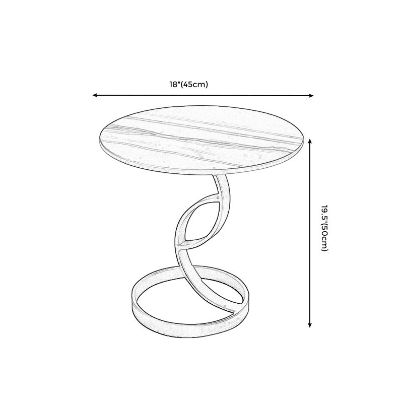 Round Black and White Stone Coffee Table Pedestal 1 Single Cocktail Table Clearhalo 'Coffee & Accent Tables' 'Coffee Tables' 'coffee_tables' 'furn' 'furn_coffee_tables' 'Furniture' 'Living Room Furniture' 1200x1200_e23727a3-9908-479a-9144-5d0bda88a55f