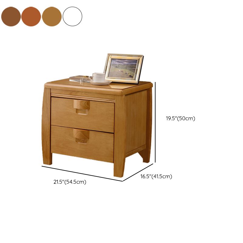 Solid Wood Nightstand Contemporary Bedside Cabinet with 2 Drawers Clearhalo 'Bedroom Furniture' 'furn' 'furn_night_stand' 'Furniture' 'night_stand' 'Nightstands' 1200x1200_e23731a2-6c43-44be-b82d-320ad05c5109