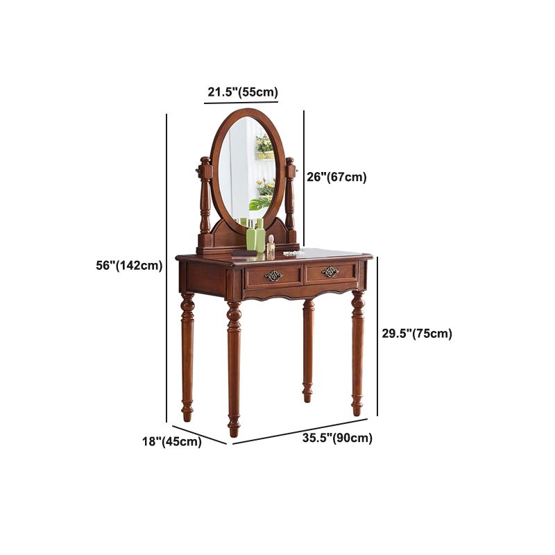 Traditional Vanity Dressing Table Set Solid Wood Make-up Vanity Clearhalo 'Bedroom Furniture' 'furn' 'furn_makeup_vanities' 'Furniture' 'Makeup Vanities' 'makeup_vanities' 1200x1200_e237449e-152b-43df-a4ab-6a51b4156fab