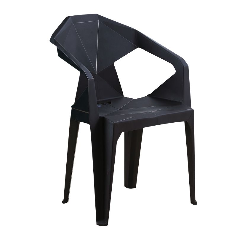 Modern Indoor Dining Arm Chairs Stackable Home Plastic Dining Armchair Clearhalo ' kitchen&dining_furn' 'Dining Chairs' 'Dining Tables & Seating' 'dining_chair' 'furn' 'furn_dining_chair' 'Furniture' 'furniture_dining_chair' 'Kitchen & Dining Furniture' 'kitchen' 1200x1200_e237b869-48fa-4968-9f17-f2dada622df9