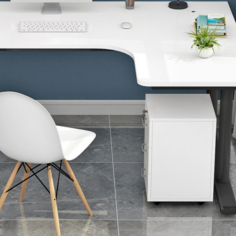 Contemporary White Office Desk Wooden Writing Desk for Office Clearhalo 'furn' 'furn_office_desk' 'Furniture' 'Office Desks' 'Office Furniture' 'office_desk' 1200x1200_e237c19e-ec50-4363-a8a4-1fe0e1e94136