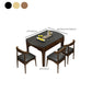 Table à abattant Stone Table de salle à manger style contemporain avec 4 pieds
