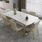 Glam 1/4/5/7 Pieces Scalable Dinette Set with White Sintered Stone Top Dining Table Set Clearhalo 'Dining Room Sets' 'Dining Tables & Seating' 'dining_room_set' 'furn' 'furn_dining_room_set' 'Furniture' 'furniture_dining_room_set' 'Kitchen & Dining Furniture' 1200x1200_e238db5b-d0a1-4144-8282-08484188e8ef