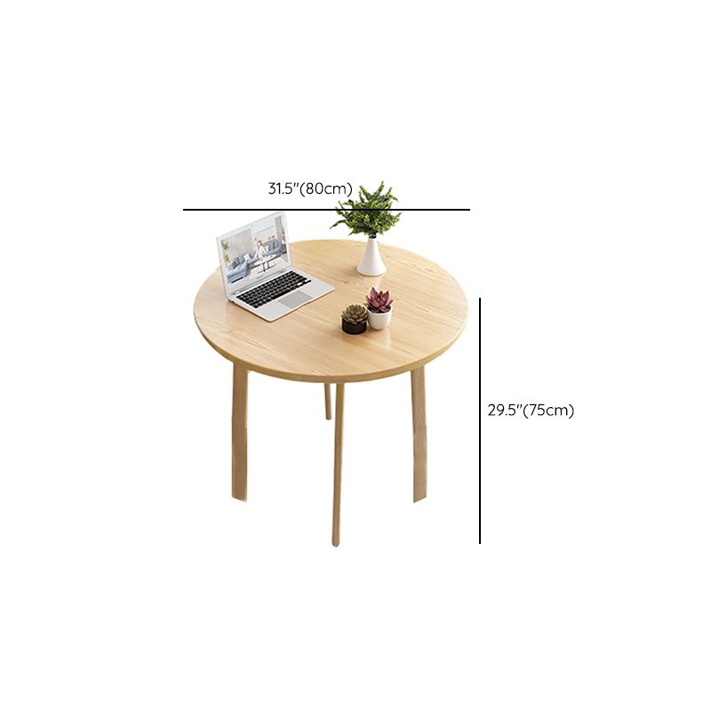 Moderne ronde eettafel van natuurlijk eikenhout voor 2 personen