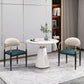 Metalen traditionele luxe ronde tafel voor eetkamer Stenen tafel met voetstuk