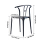 Contemporary Style Plastic Dining Chair Wishbone Back Chair for Kitchen Clearhalo ' kitchen&dining_furn' 'Dining Chairs' 'Dining Tables & Seating' 'dining_chair' 'furn' 'furn_dining_chair' 'Furniture' 'furniture_dining_chair' 'Kitchen & Dining Furniture' 'kitchen' 1200x1200_e2397812-db15-46b1-b987-368bb11eb02f