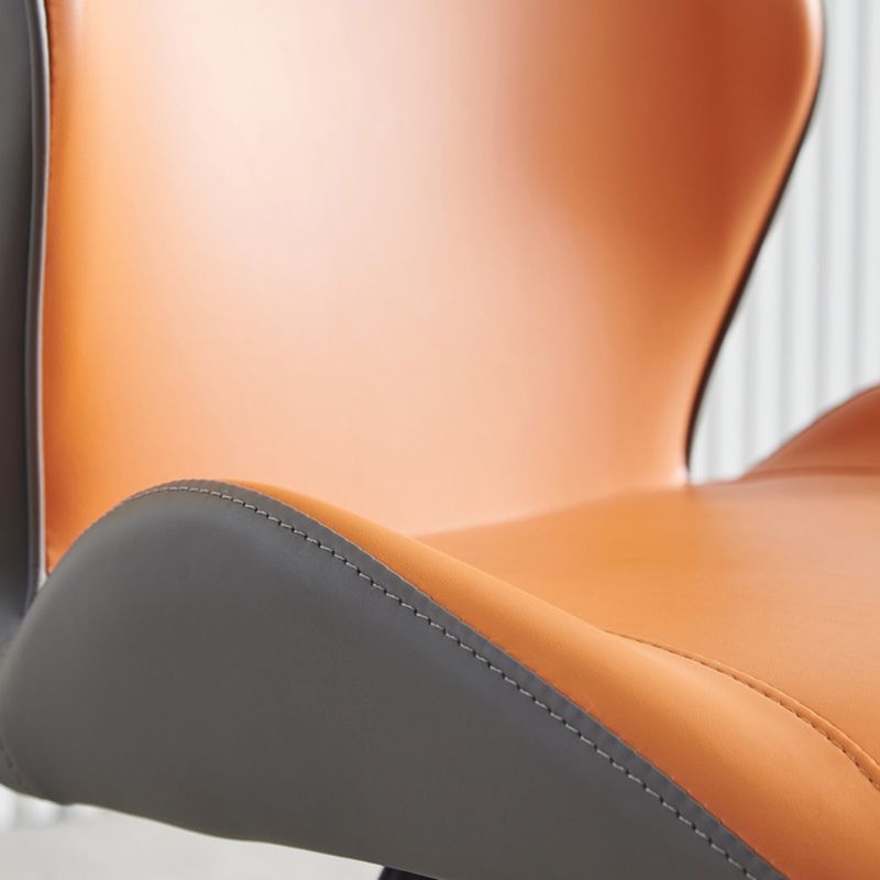 Contemporary Style Wingback Chairs Leather Dining Armless Chairs (Set of 2) Clearhalo ' kitchen&dining_furn' 'Dining Chairs' 'Dining Tables & Seating' 'dining_chair' 'furn' 'furn_dining_chair' 'Furniture' 'furniture_dining_chair' 'Kitchen & Dining Furniture' 'kitchen' 1200x1200_e23995da-a9a2-4378-9de1-b363de8ea67e