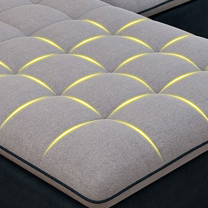 Farmhouse Pillow Top Arm Sectional Tufted Back Sofa and Chaise Clearhalo 'furn' 'furn_sectionals' 'Furniture' 'furniture_sectionals' 'Living Room Furniture' 'Sectionals' 1200x1200_e23cc008-57bf-4785-8638-b8f2af5af704