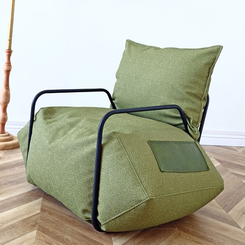 Chaise de faux cuir avec chaise à bras carrés et rangement pour le salon