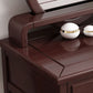 Traditional Style Solid Wood with Drawers Dark Coffee Dressing Table