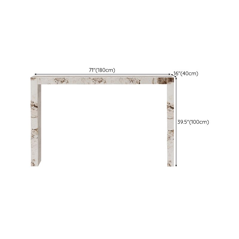 Glam Rectangle Bistro Bar Table Sintered Stone Bar Table for Home Clearhalo 'Bar Furniture' 'Bar Tables' 'bar_tables' 'furn' 'furn_bar_tables' 'Furniture' 'Kitchen & Dining Furniture' 1200x1200_e241a9be-67a8-4951-a75e-57c020af680e
