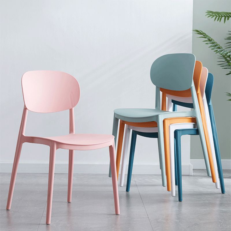 Plastic Scandinavian Dining Room Chair Matte Finish Open Back Dining Side Chair Clearhalo ' kitchen&dining_furn' 'Dining Chairs' 'Dining Tables & Seating' 'dining_chair' 'furn' 'furn_dining_chair' 'Furniture' 'furniture_dining_chair' 'Kitchen & Dining Furniture' 'kitchen' 1200x1200_e2420890-d661-4706-96b7-71c9650b5415