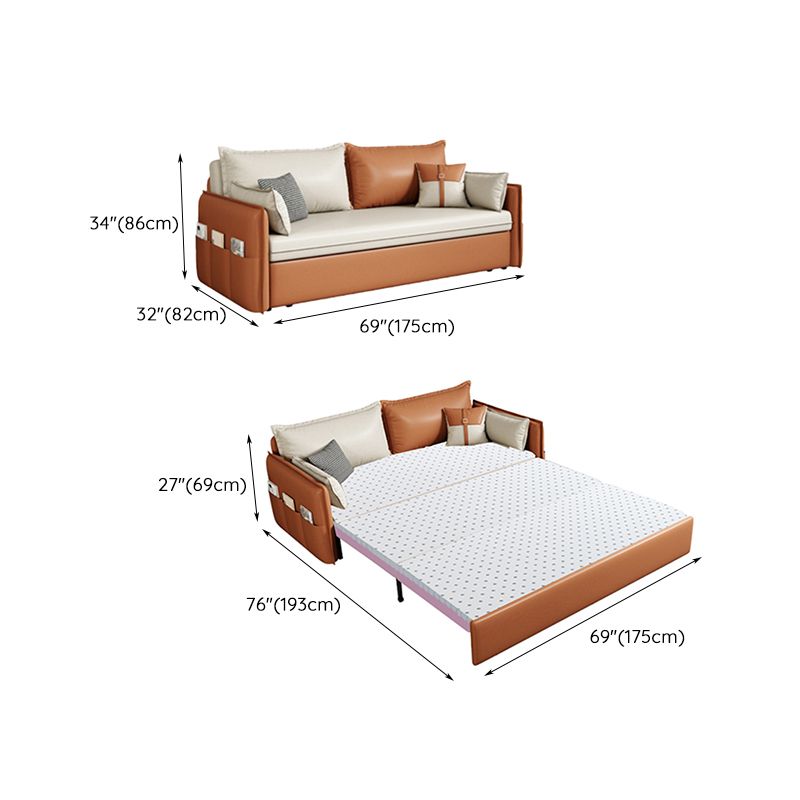 32 "" de large canapé-lit scandinave futon futon en cuir canier