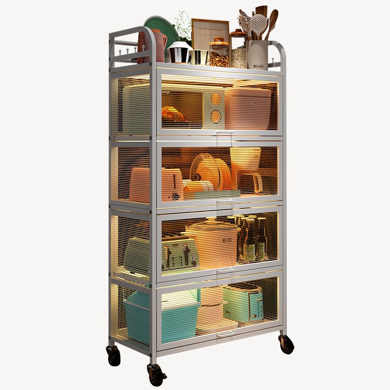 Serveur de restauration blanc contemporain serveur de buffet en acier pour la cuisine