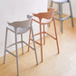 Contemporary Low Back Plastic Armless Bar Stools with Footrest