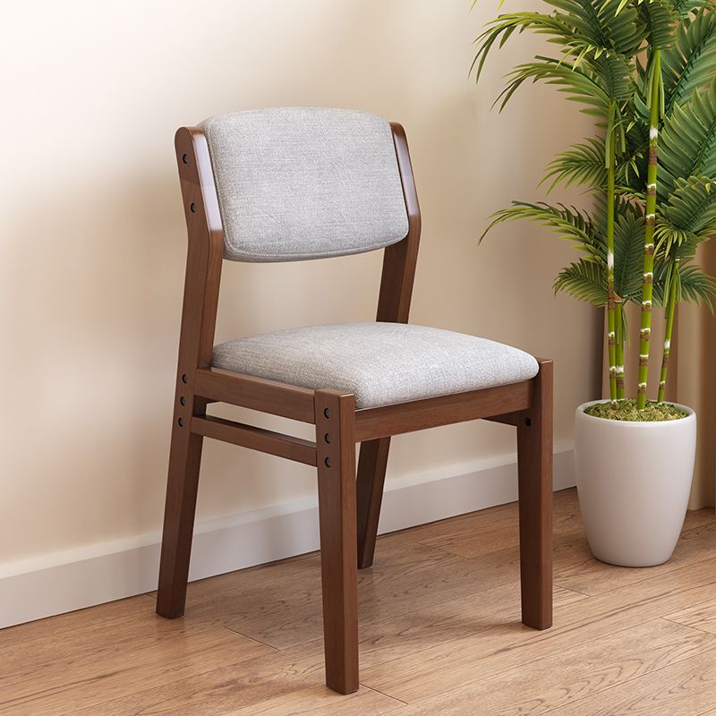 Scandinavian Rubberwood Kitchen Side Chair Liftable Open Back Dining Chair Clearhalo ' kitchen&dining_furn' 'Dining Chairs' 'Dining Tables & Seating' 'dining_chair' 'Furniture' 'furniture_dining_chair' 'Kitchen & Dining Furniture' 'kitchen' 1200x1200_e2455db4-3a6b-48c3-b1b8-6cba068d6b4e