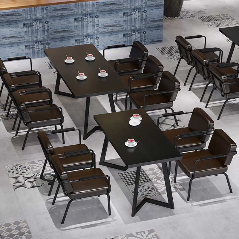 Industrial Black Dinner Room Kitchen Table Sled Base Table for Dining Room Clearhalo ' dining_table' 'Dining Tables & Seating' 'Dining Tables' 'furn' 'furn_dining_table' 'Furniture' 'furniture_dining_table' 'Kitchen & Dining Furniture' 'kitchen&dining_furn' 'kitchen' 'kitchen_dining_table' 1200x1200_e246be24-de2c-42a3-95da-681de6dd5300