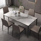 Stone Rectangular Dining Table 4 Legs Furniture with Steel Base for Home Clearhalo 'Dining Tables & Seating' 'Dining Tables' 'dining_table' 'furn' 'furn_dining_table' 'Furniture' 'furniture_dining_table' 'Kitchen & Dining Furniture' 'kitchen' 'kitchen_dining_table' 1200x1200_e246f01d-a8e3-4a81-a26d-088c904923e1