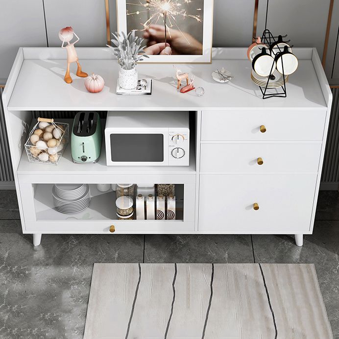 Modern Sideboard Wood Sideboard with Door and Drawers for Living Room Clearhalo 'buffet_sideboard' 'Buffets & Sideboards' 'furn' 'furn_buffet_sideboard' 'Furniture' 'Kitchen & Dining Furniture' 1200x1200_e247662c-7461-4314-a54e-361c53fb2168