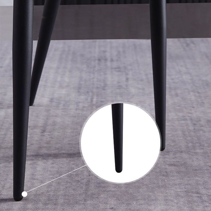 Contemporary Dining and Accent Chairs Matte Finish Leather Curved Wingback Side Chair Clearhalo 'Dining Chairs' 'Dining Tables & Seating' 'dining_chair' 'furn' 'furn_dining_chair' 'Furniture' 'Kitchen & Dining Furniture' 1200x1200_e247e972-4e8c-430d-b9dc-23644674c781