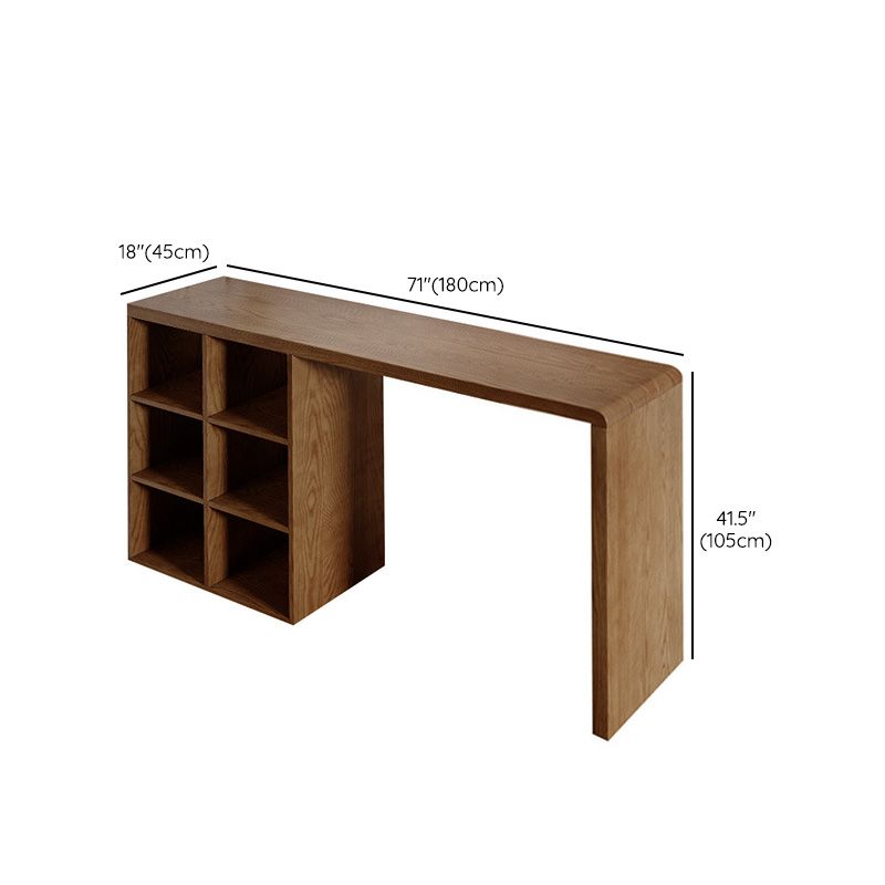 Modern Style Bar Table Pine Solid Wood Double pedestal Bar Dining Table with Storage Clearhalo 'Bar Furniture' 'Bar Tables' 'bar_tables' 'furn' 'furn_bar_tables' 'Furniture' 'Kitchen & Dining Furniture' 1200x1200_e2482fc8-1d8c-46b8-b1c4-c42c2b40e4c4