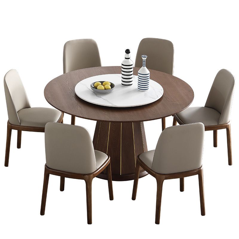 Modern 1/4/5/7 Pieces Dining Set Sintered Stone Dining Table Set with Wooden Legs for Home Clearhalo 'Dining Room Sets' 'Dining Tables & Seating' 'dining_room_set' 'furn' 'furn_dining_room_set' 'Furniture' 'furniture_dining_room_set' 'Kitchen & Dining Furniture' 'kitchen&dining_furn' 'kitchen' 1200x1200_e249ce3a-3ebb-4370-942e-5e2d532b59e2