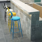 Scandinavian Metal Barstool Leather Barstools in Matte Finish for Indoor