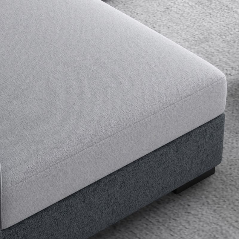 Canapé de bras carré moderne avec oreiller cousu en arrière pour l'appartement et le salon