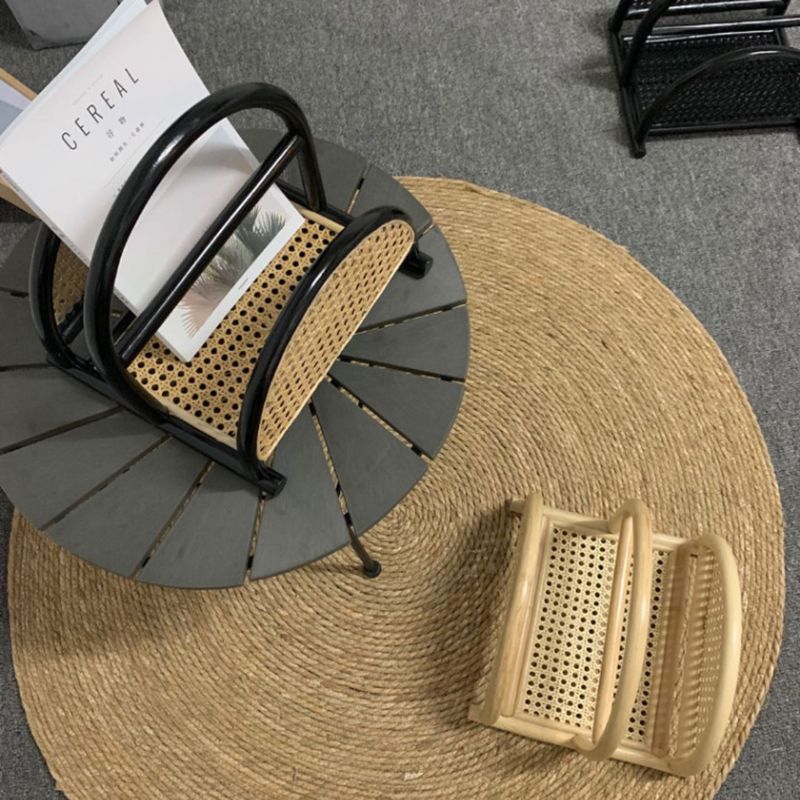 Contemporary Bamboo Bookcase Desktop Closed Back Shelf Bookcase