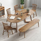 Oval Dining Table Modern Pine Solid Wood Dining Table with Natural Finish Legs