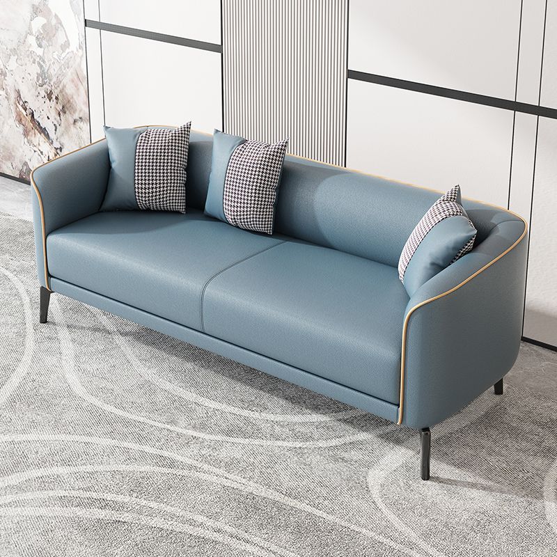 Sofá de brazo de esmoquin de cuero moderno de 25.6 "H para sala de estar para sala de estar