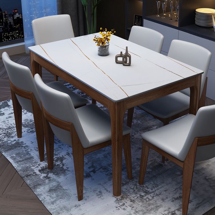 Sintered Stone Dining Table Mid-Century Modern 4 Legs Table for Dining Room Clearhalo ' dining_table' 'Dining Tables & Seating' 'Dining Tables' 'furn' 'furn_dining_table' 'Furniture' 'furniture_dining_table' 'Kitchen & Dining Furniture' 'kitchen&dining_furn' 'kitchen' 'kitchen_dining_table' 1200x1200_e24eec67-9002-42c4-9f30-38736cd087f2