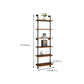 Metal and Wooden Floating Shelf Modern Natural Wall Mounted Bookshelf for Study Room
