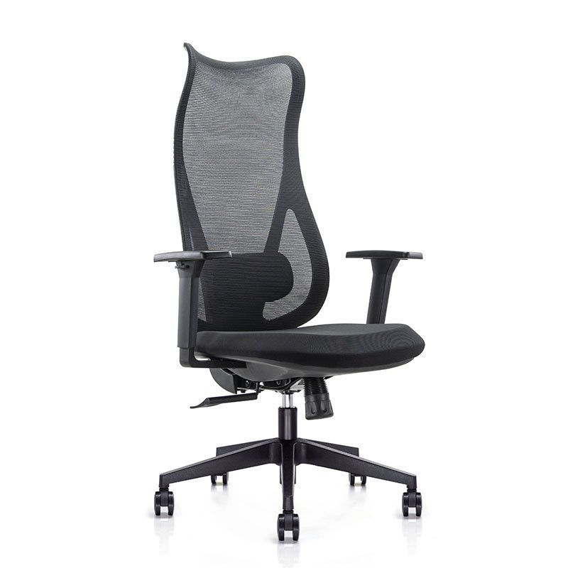 Sedia da scrivania moderna larga 25" Sedia da ufficio AirGrid nera traspirante